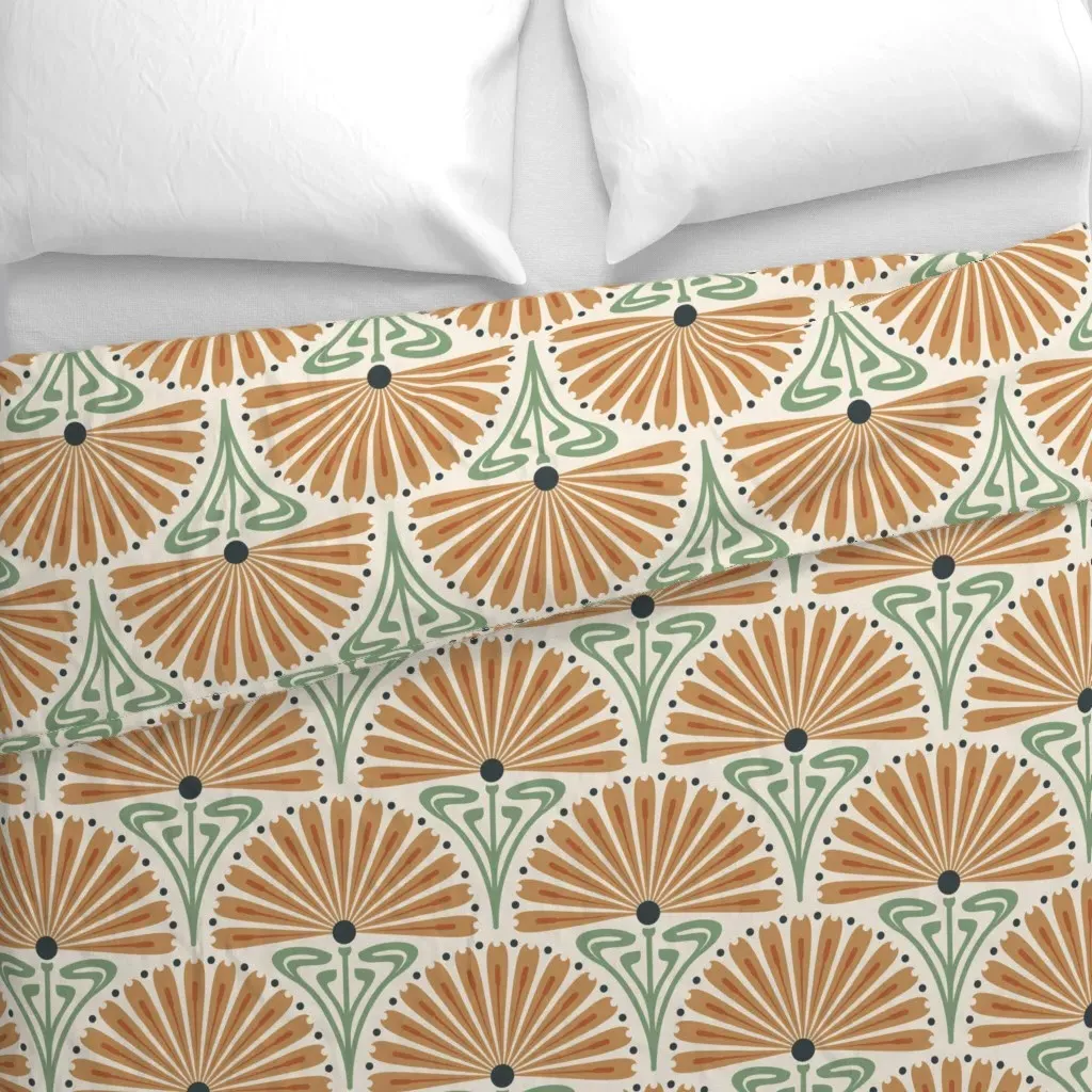Kf 0363 E Large Duvet Cover - Burnt Orange alternate view
