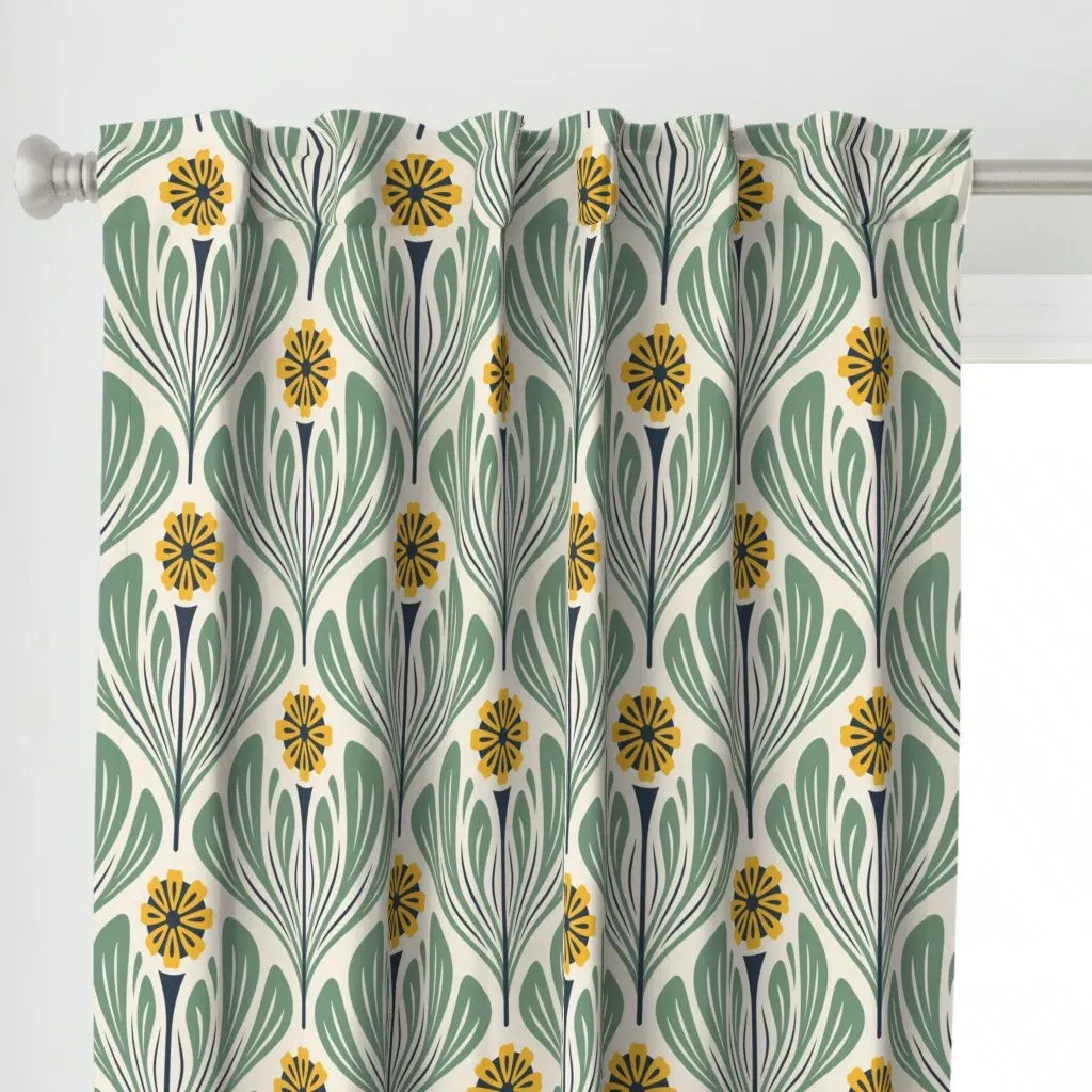 Kf 0417 C Large 12 Curtain Panel - Yellow alternate view