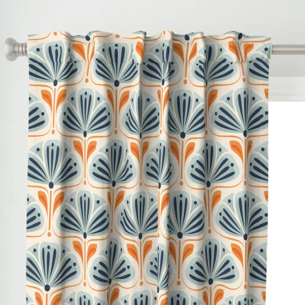 Kf 0450 B Large Curtain Panel - Dusty Blue alternate view