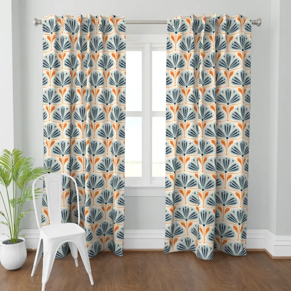 Kf 0450 B Large Curtain Panel - Dusty Blue product