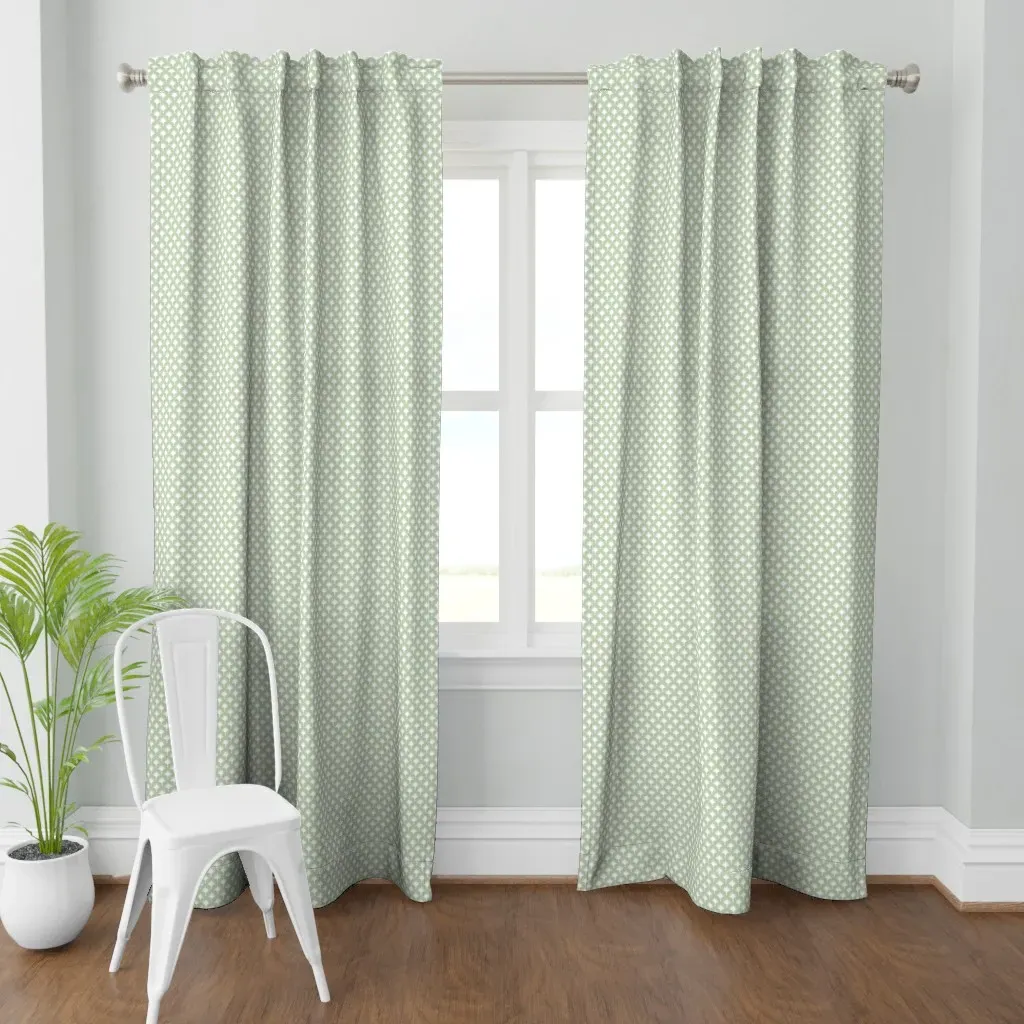 Khb Tiny Palm Curtain Panel - White product