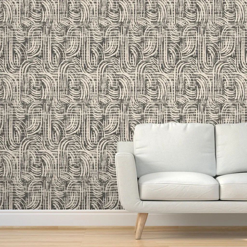 Kiah Denim Peel and Stick Wallpaper - Charcoal product
