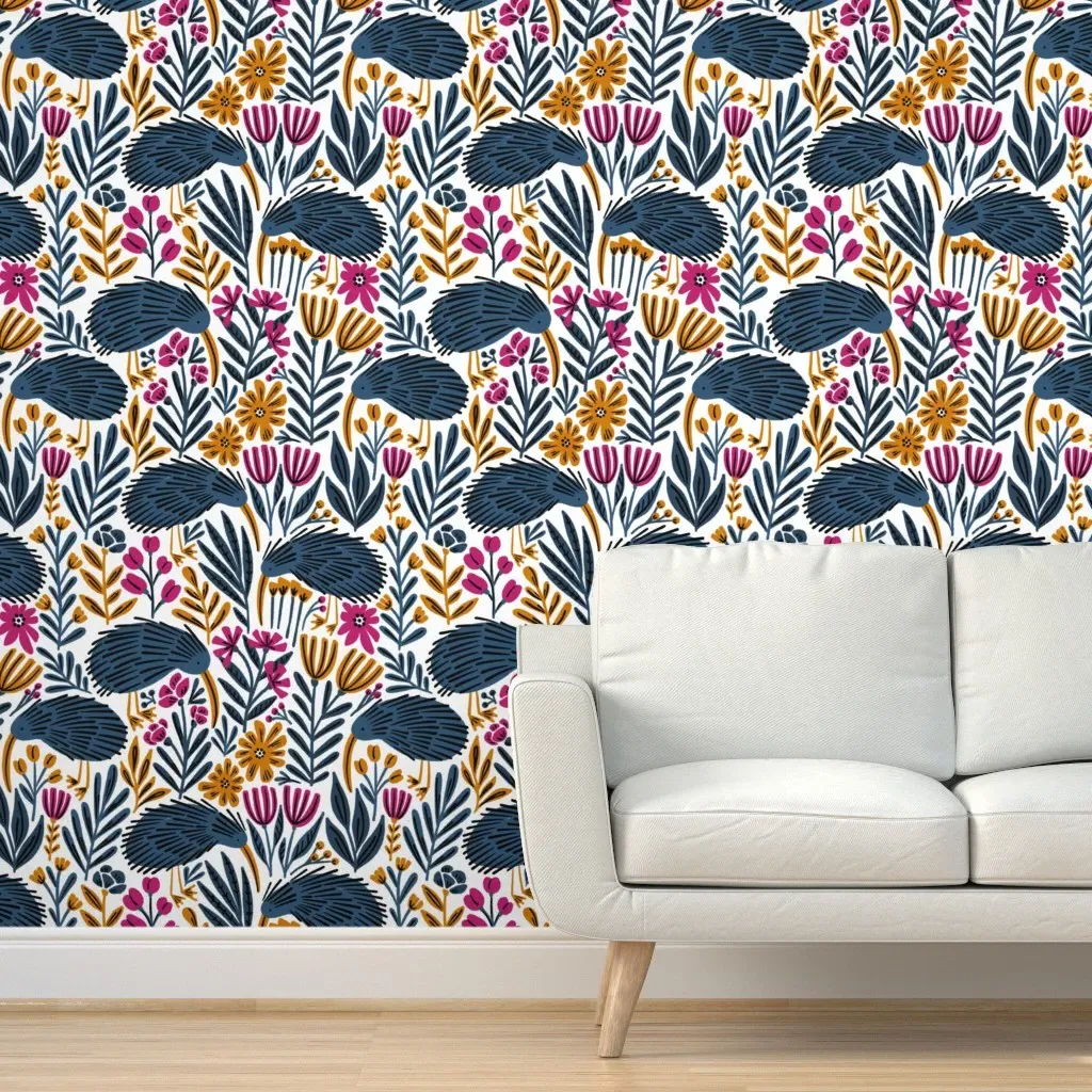 Kiki Peel and Stick Wallpaper Removable - Dark Blue product