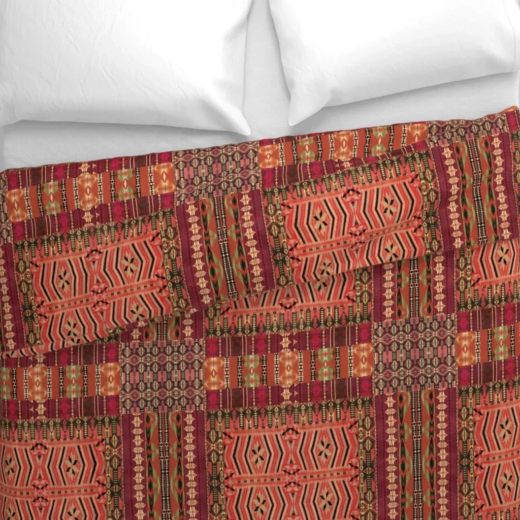 Kilim Me Softly Duvet Cover - Red-Orange alternate view