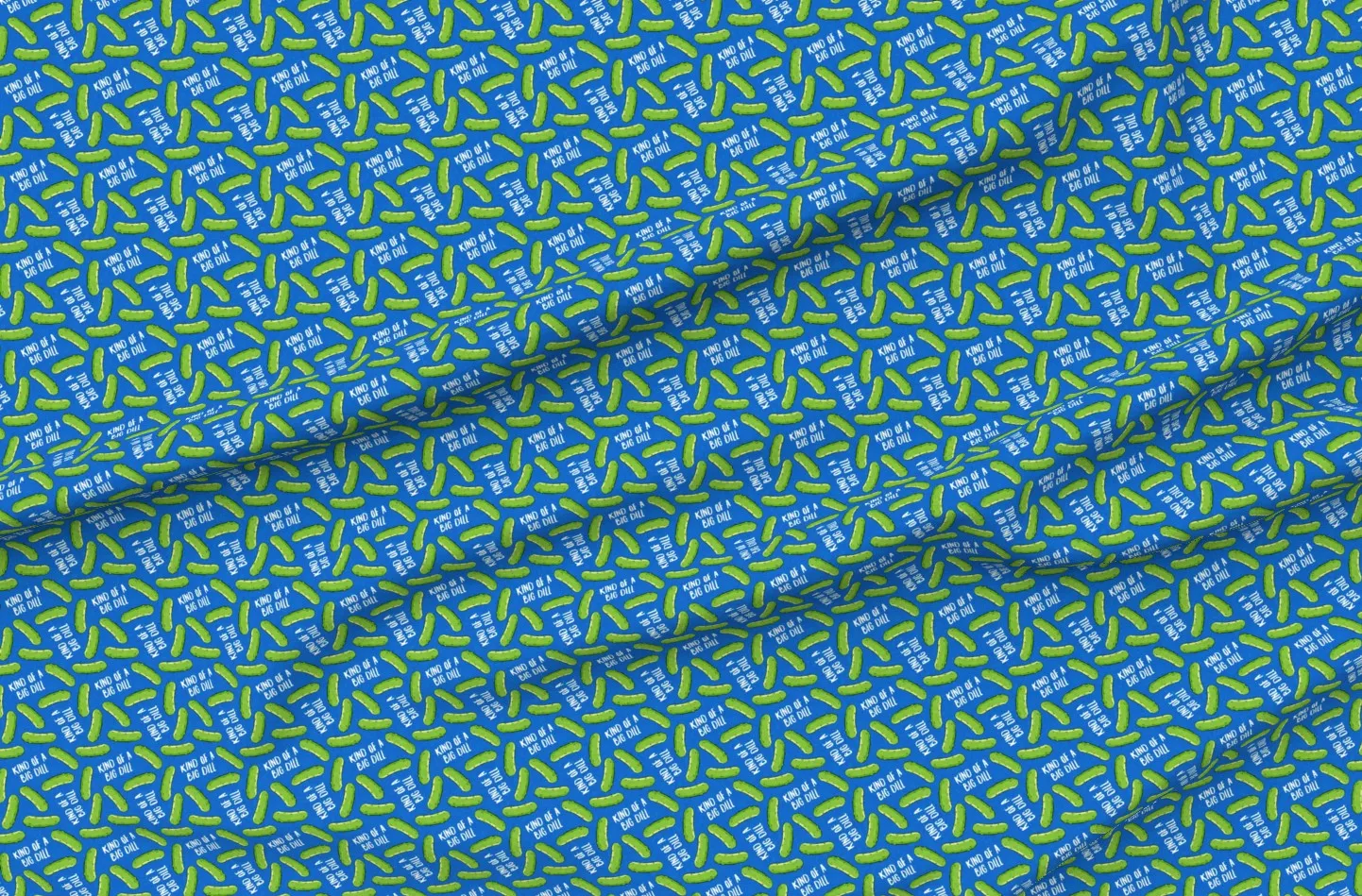 Kind Of A Big Dill Pickles Royal Toss Fabric - Green product