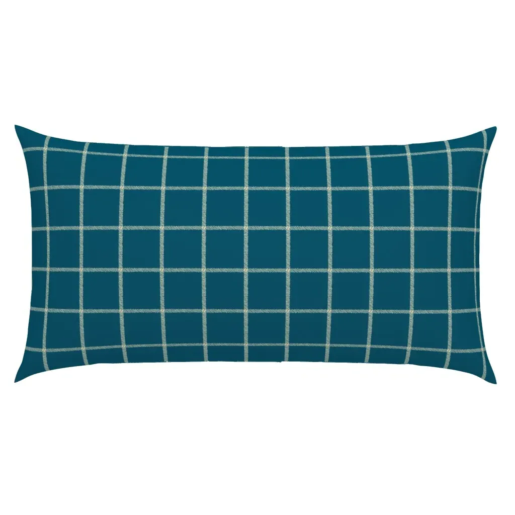 King Pillow Sham Windowpane Check - Teal product