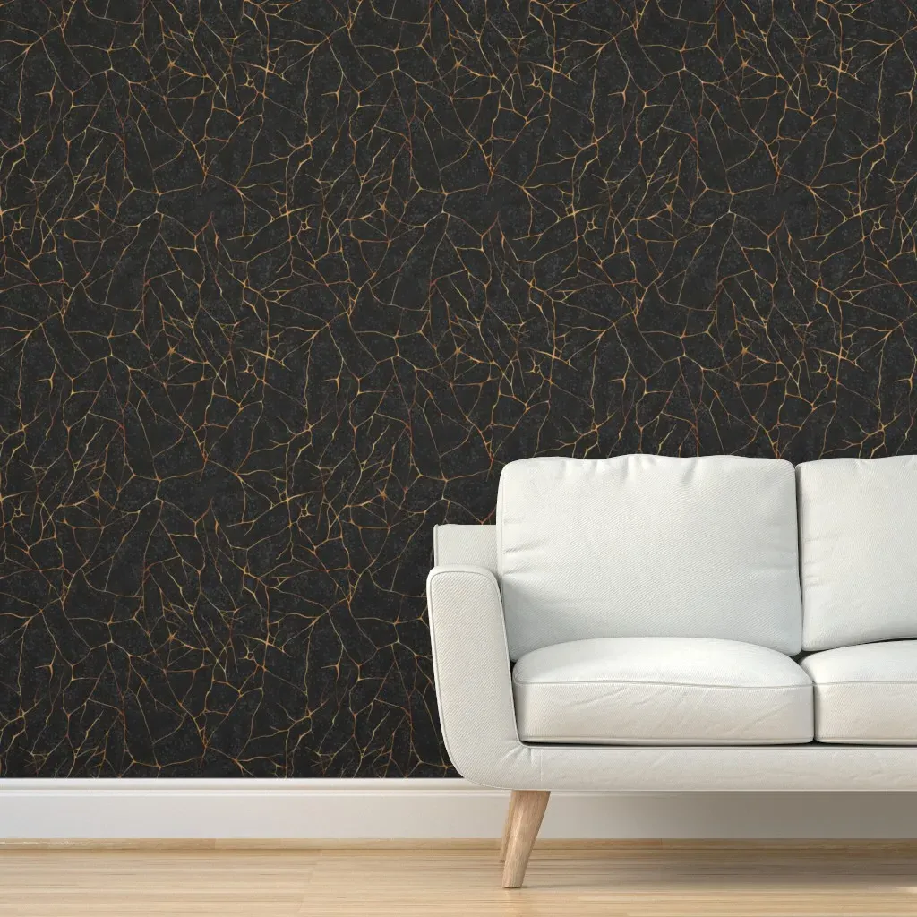 Kintsugi Peel and Stick Wallpaper - Black product