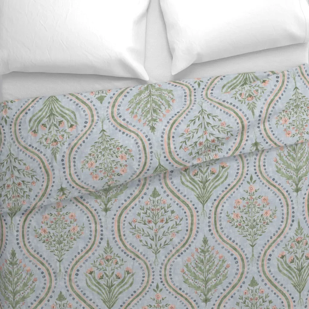 Kirsten 2 Monticello Large Duvet Cover - Dusty Blue alternate view