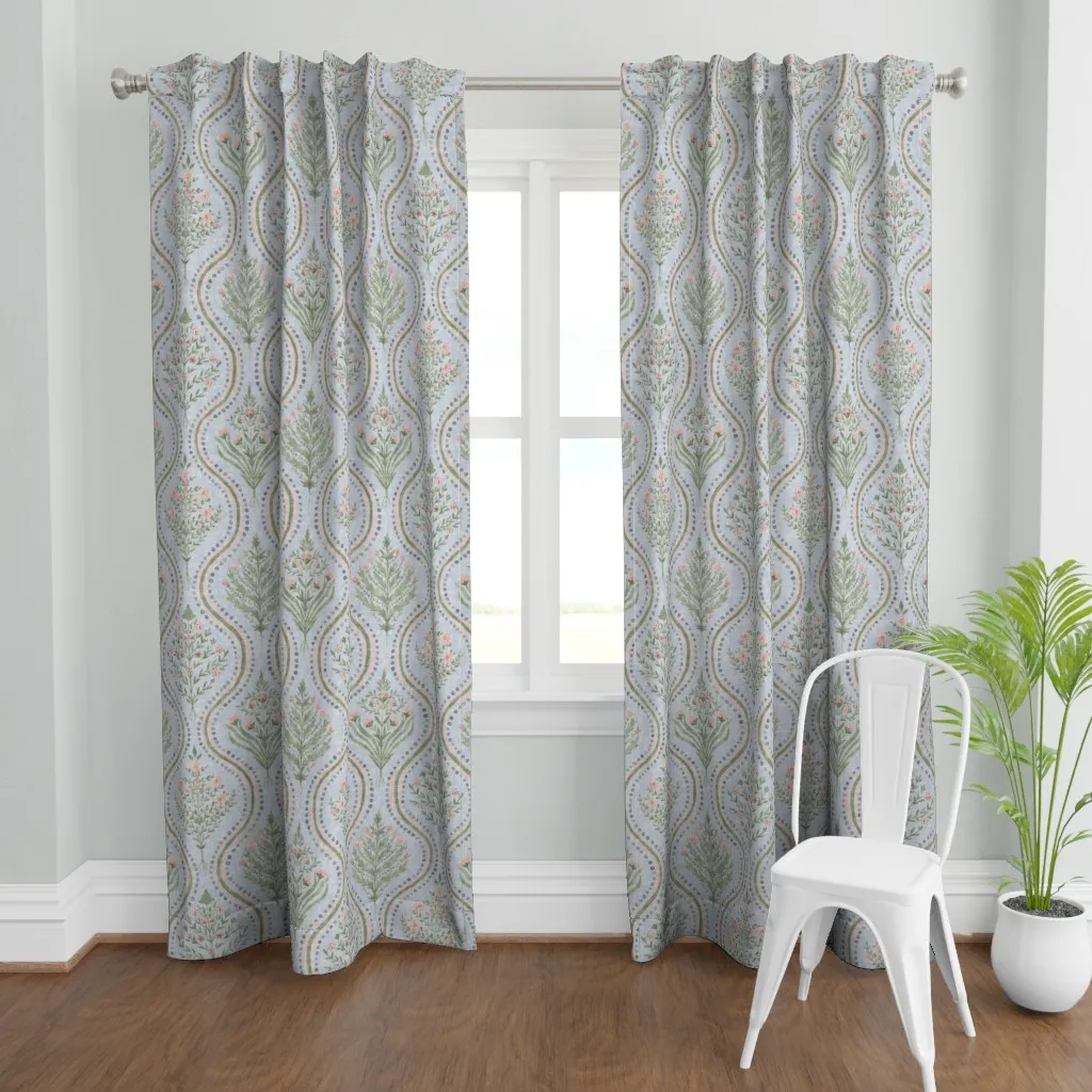 Kirsten Large Curtain Panel - Dusty Blue product