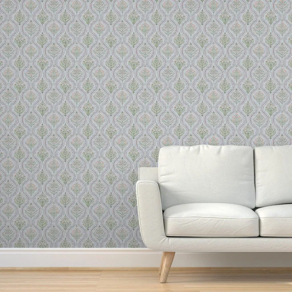 Kirsten Monticello Peel and Stick Wallpaper - Dusty Blue product