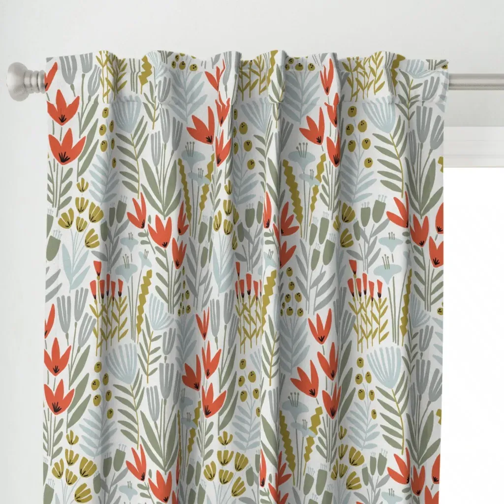 Knox Curtain Panel - Red alternate view