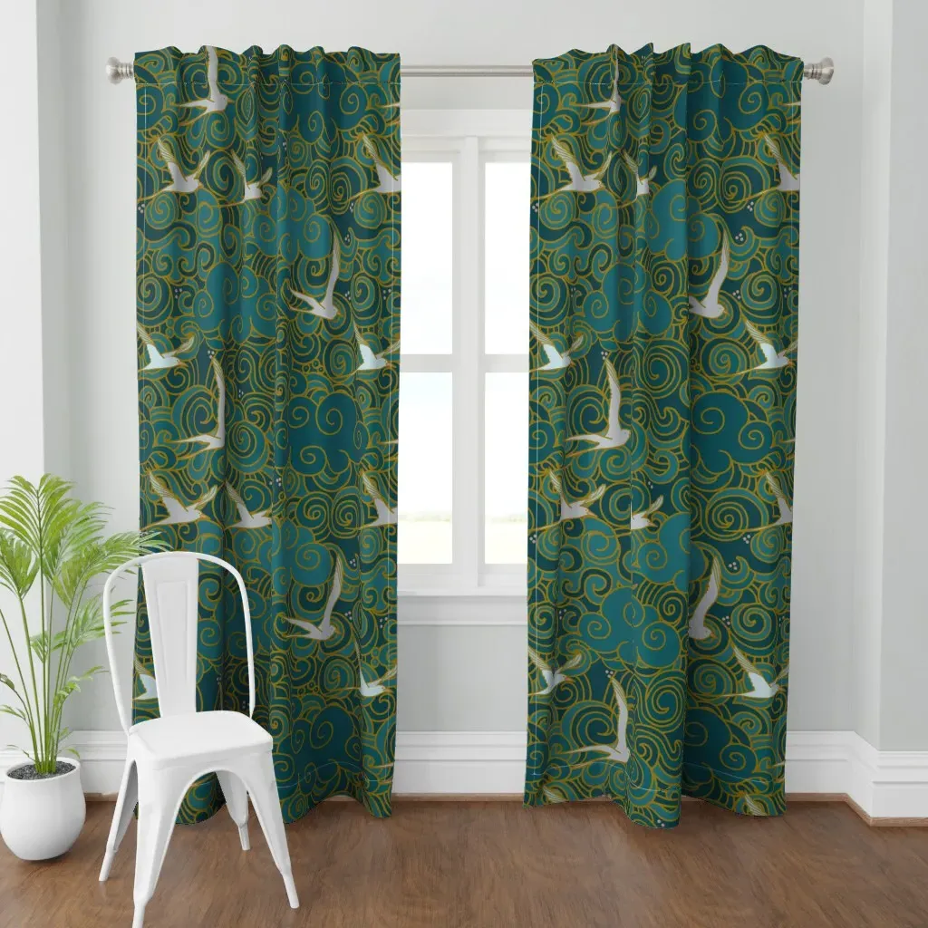 Koa'E Kea On The Trade Curtain Panel - Teal product