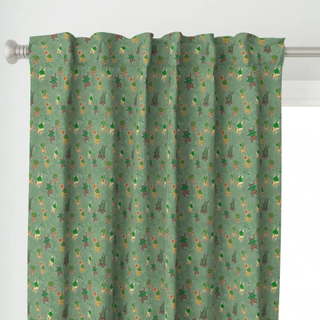 Korok Forest Spirits Curtain Panel - Green alternate view