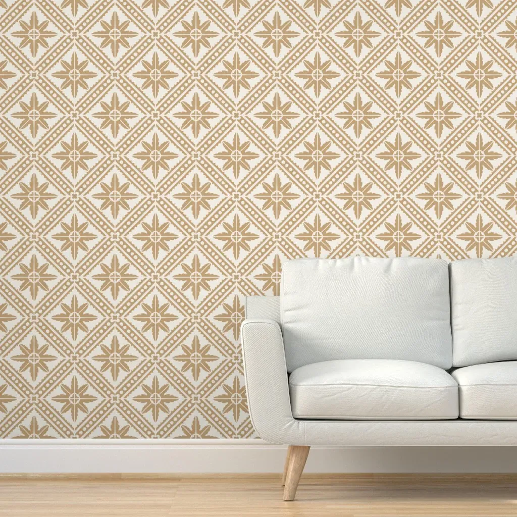 Kraft Taza Star Peel and Stick Wallpaper - Beige product