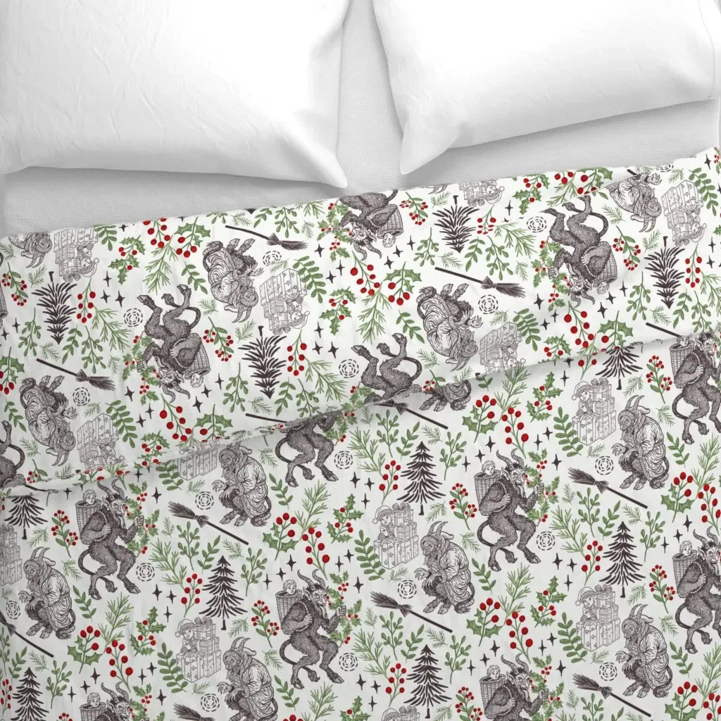 Krampusnacht Duvet Cover - Red alternate view