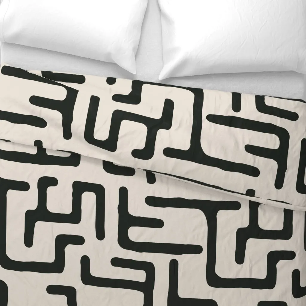 Kuba Reverse Duvet Cover - Black alternate view