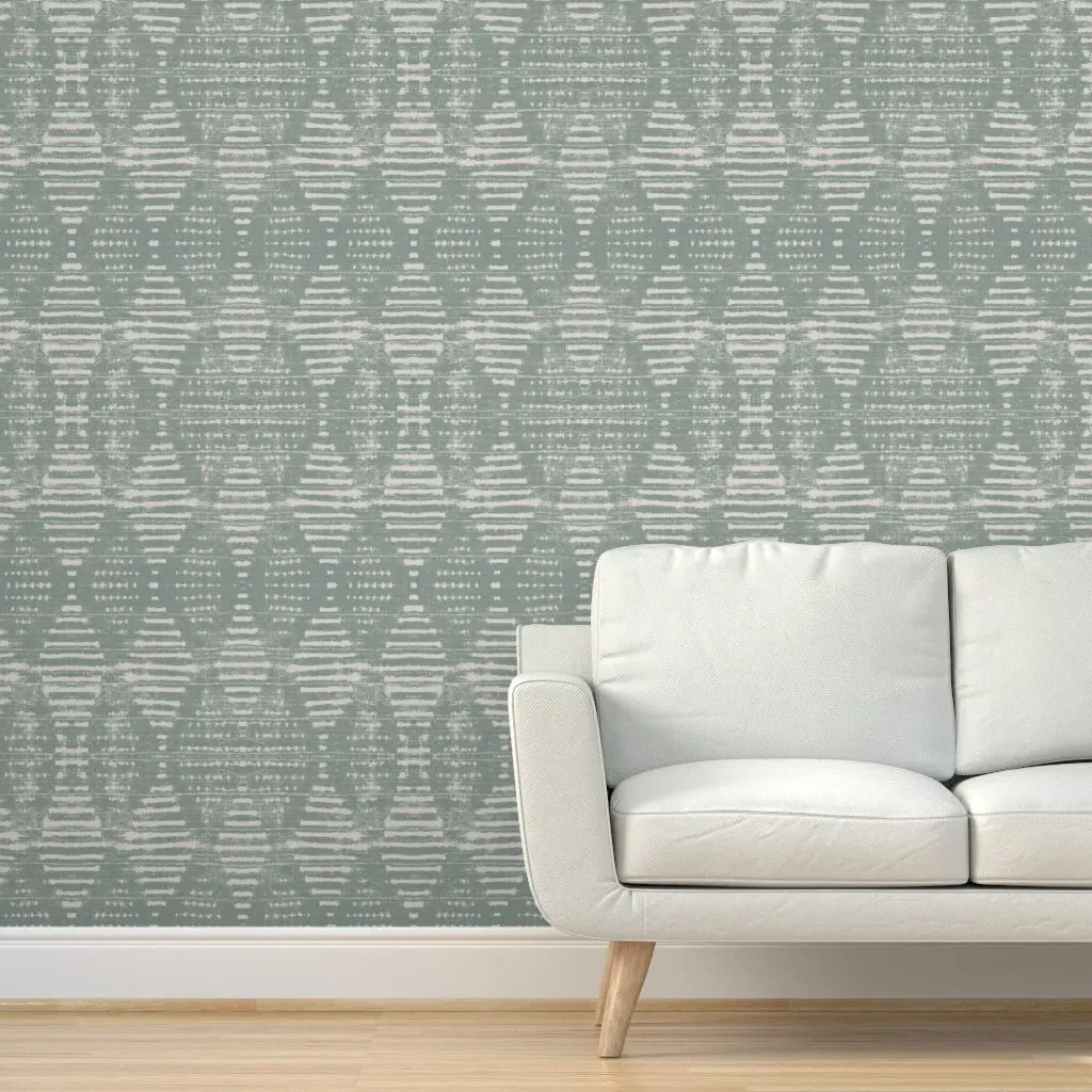 Kufi Peel and Stick Wallpaper Removable - Sage Green product