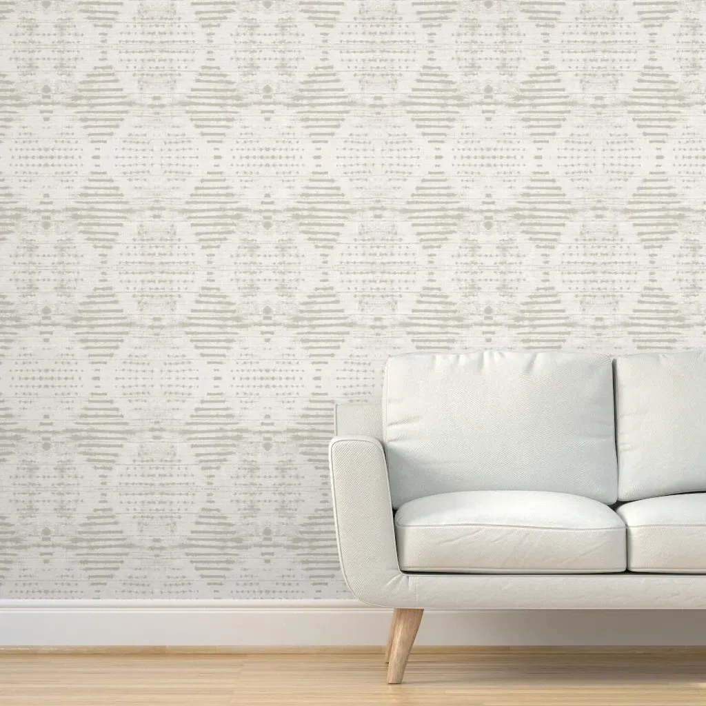 Kufi Square Parchment Peel and Stick Wallpaper - Beige product