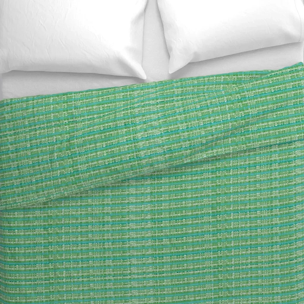 L Bamboo Faux Shantung Duvet Cover - Teal alternate view