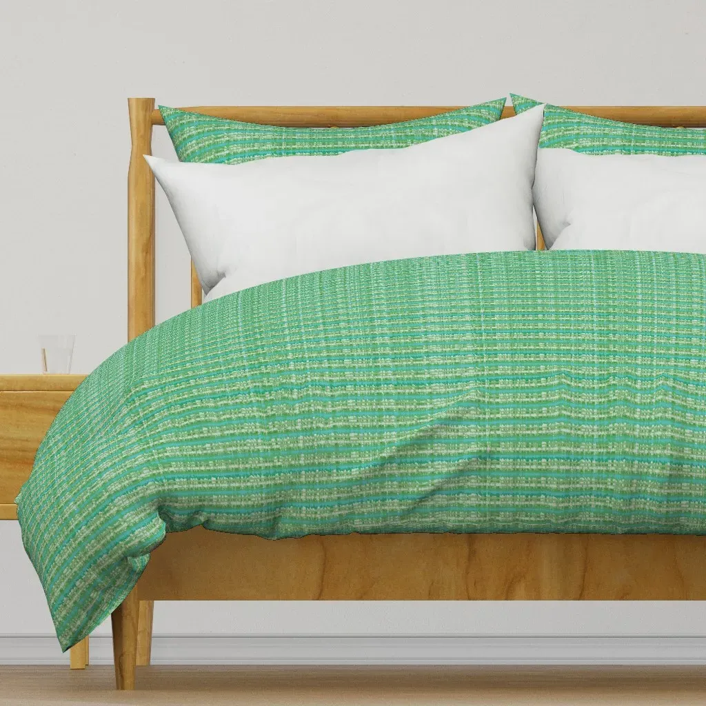 L Bamboo Faux Shantung Duvet Cover - Teal product