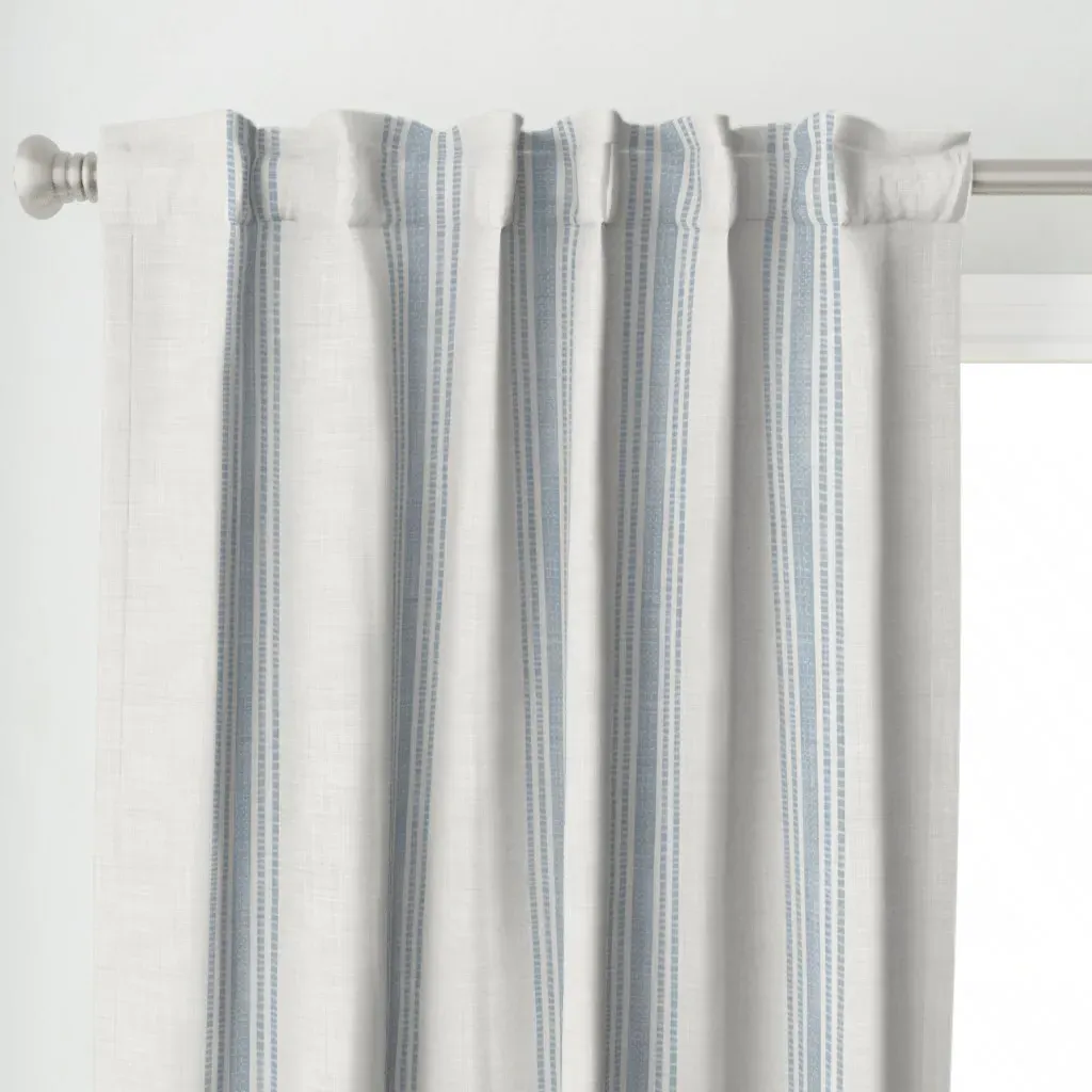 L French Blue Provincial Curtain Panel - Off-White alternate view