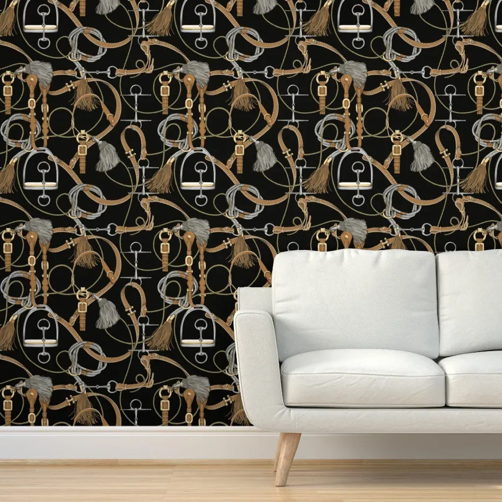 L Rider Chic Peel and Stick Wallpaper - Black product