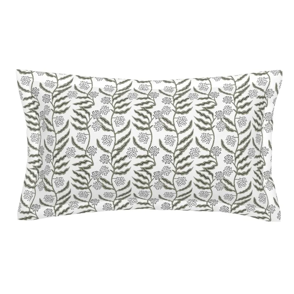 La Ville Vine King Size Pillow Sham - Sage Green product