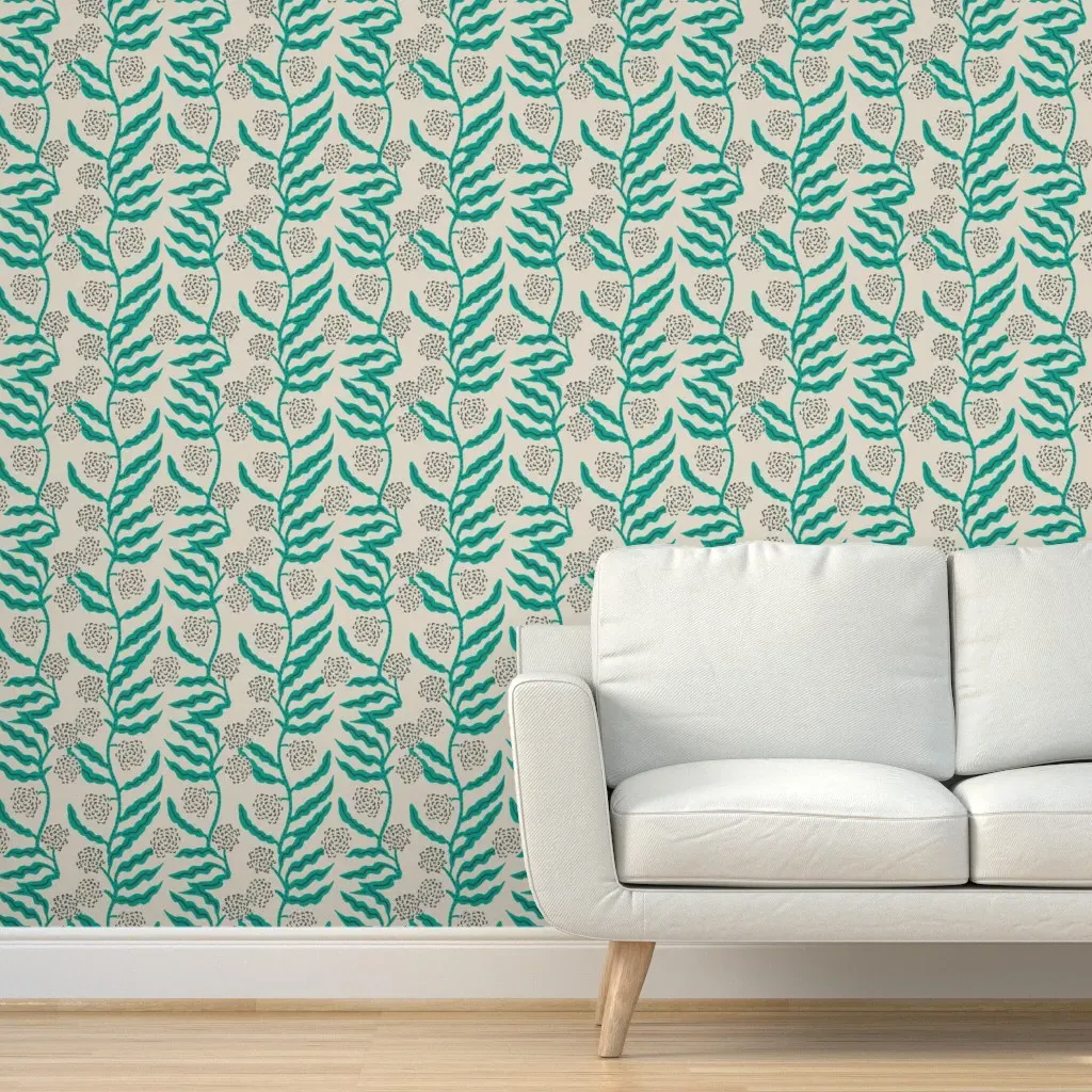 La Ville Vine Peel and Stick Wallpaper - Mint product