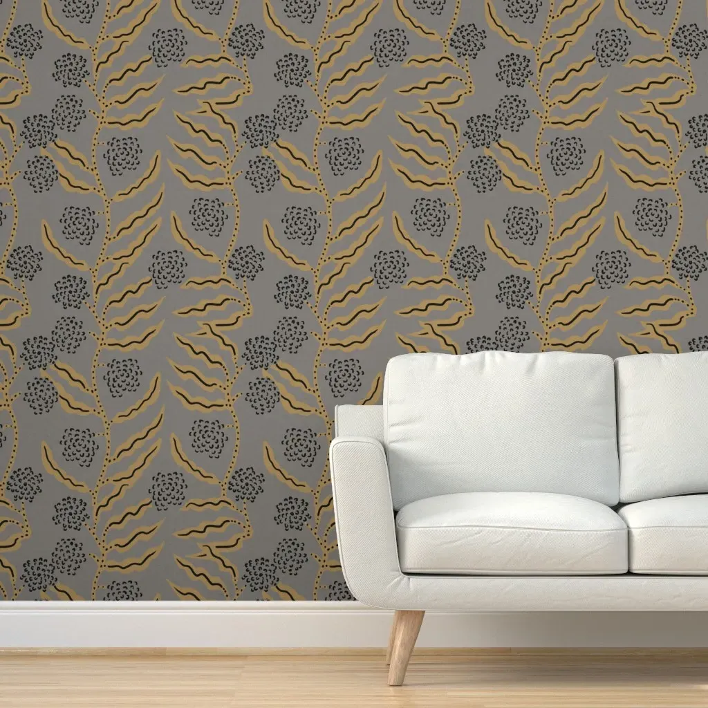 La Ville Vine Peel and Stick Wallpaper Removable - Sand Grey product