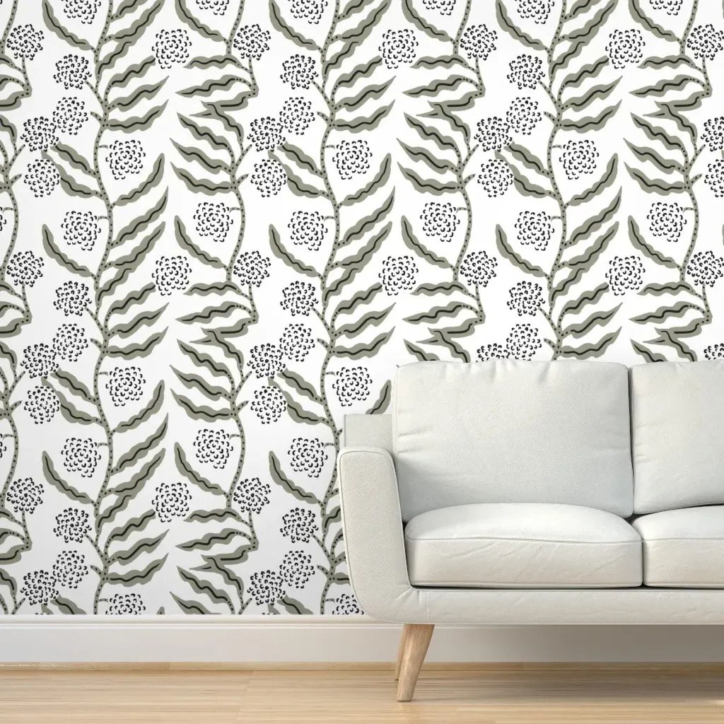 La Ville Vine Peel and Stick Wallpaper - Sage Green product