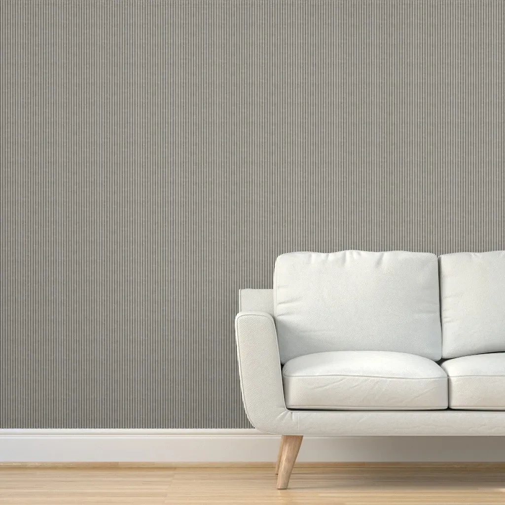 Lad25 Peel and Stick Wallpaper - Black, Cream Stripes product