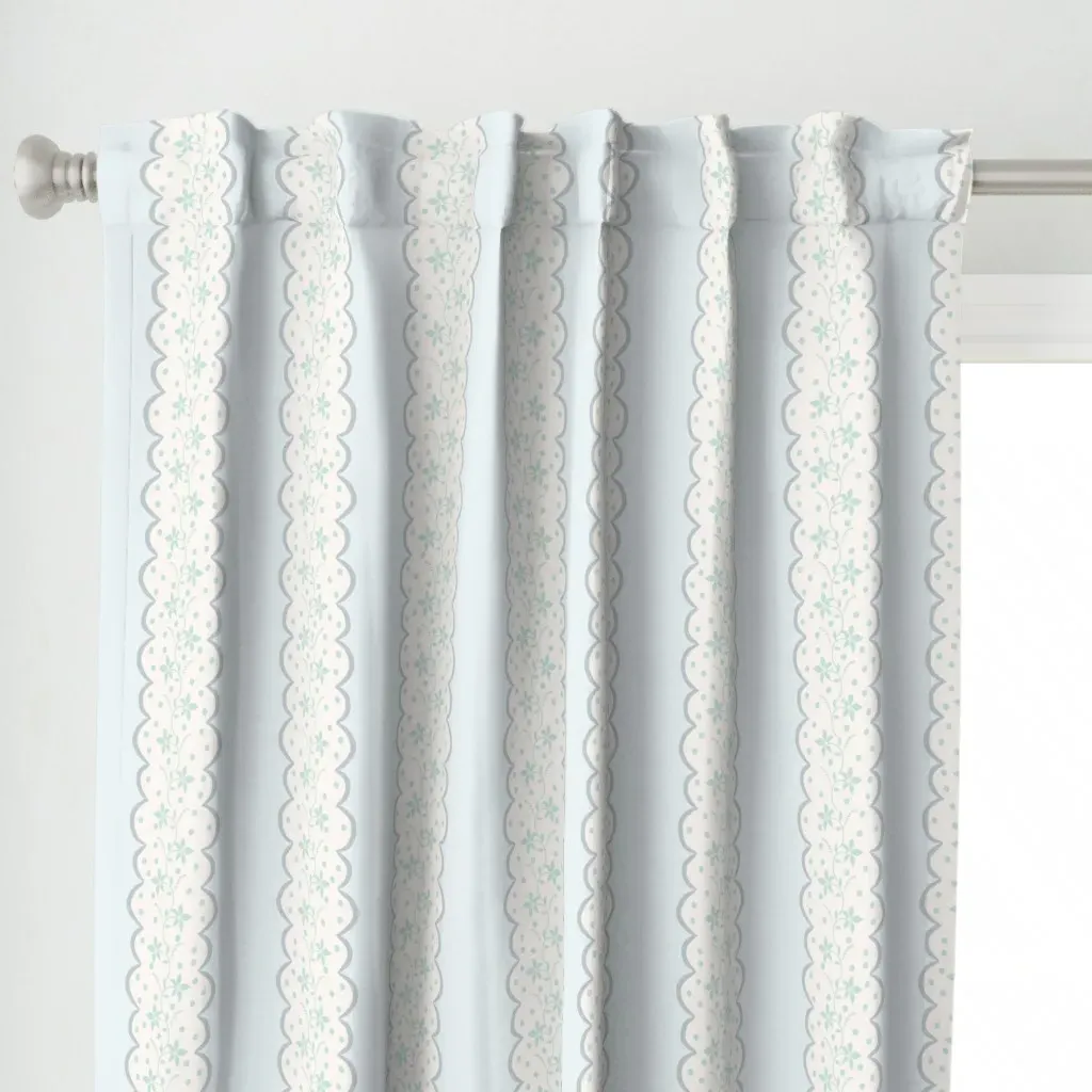 Laine Cust Grand Curtain Panel - Pale Green alternate view