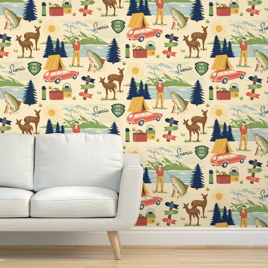 Lake Blue Ridge Peel and Stick Wallpaper - Cream product