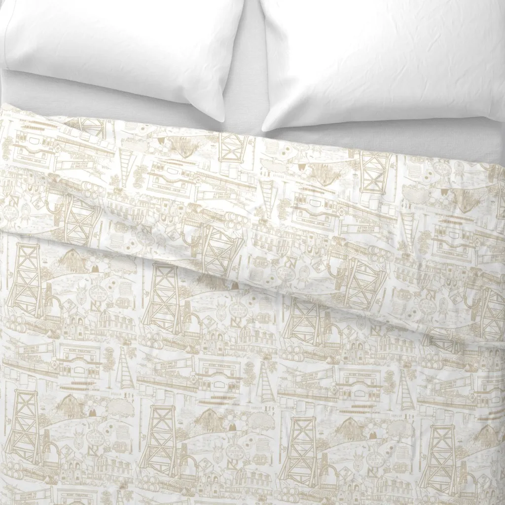Lake Chelan Collage Light Duvet Cover - Beige alternate view