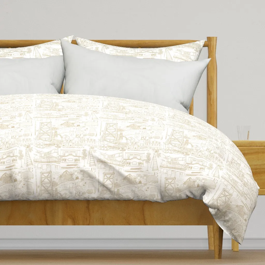 Lake Chelan Collage Light Duvet Cover - Beige product