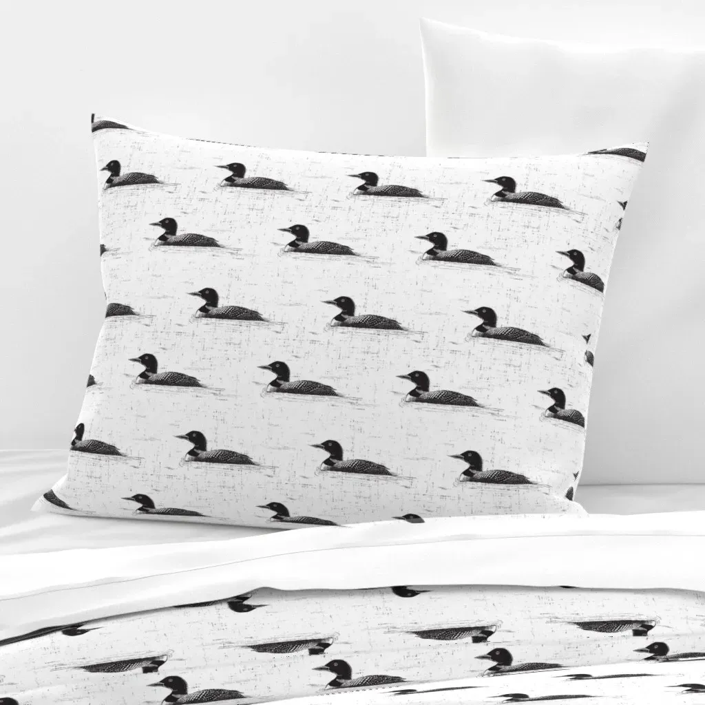 Lake Loon Standard Knife Edge Cushion Cover - Black, Cotton Sateen product