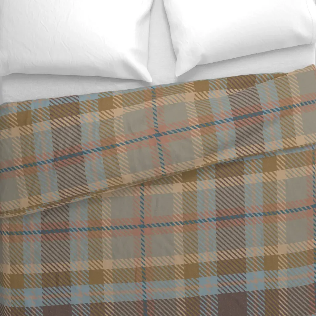 Lakehouse Cabin Plaid Jumbo Duvet Cover - Taupe alternate view