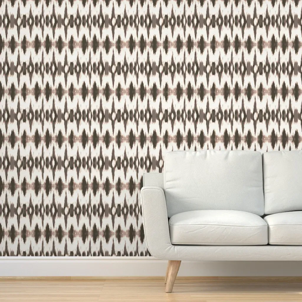 Languedoc Ikat Peel and Stick Wallpaper - Charcoal product