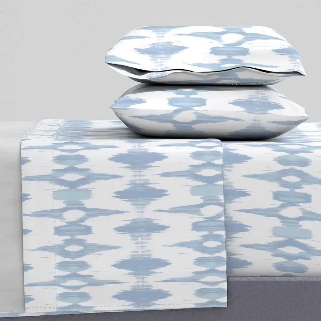 Languedoc Ikat Twin Sheet Set - Light Blue product