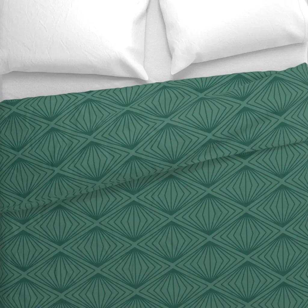 Lantern Geo Brenton Large Duvet Cover - Teal alternate view