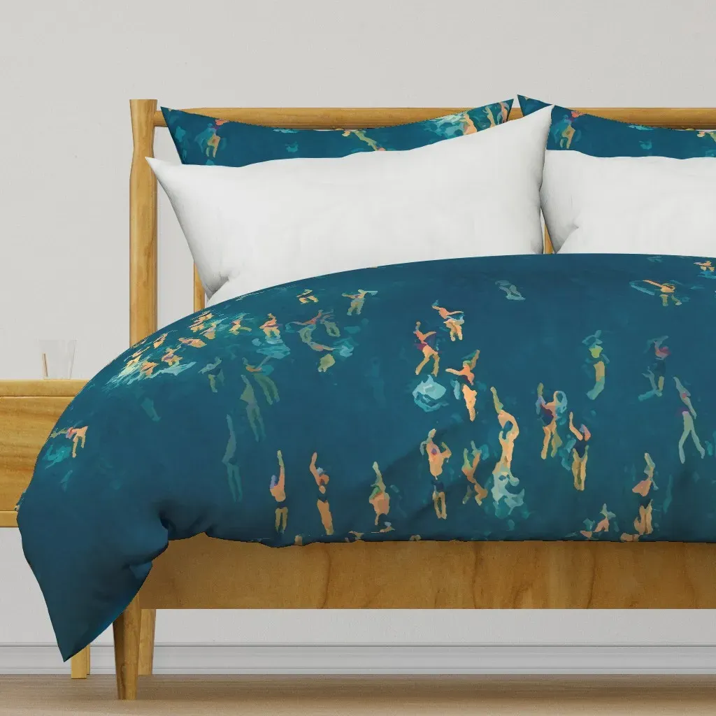 Lapping Waves Duvet Cover - Teal product
