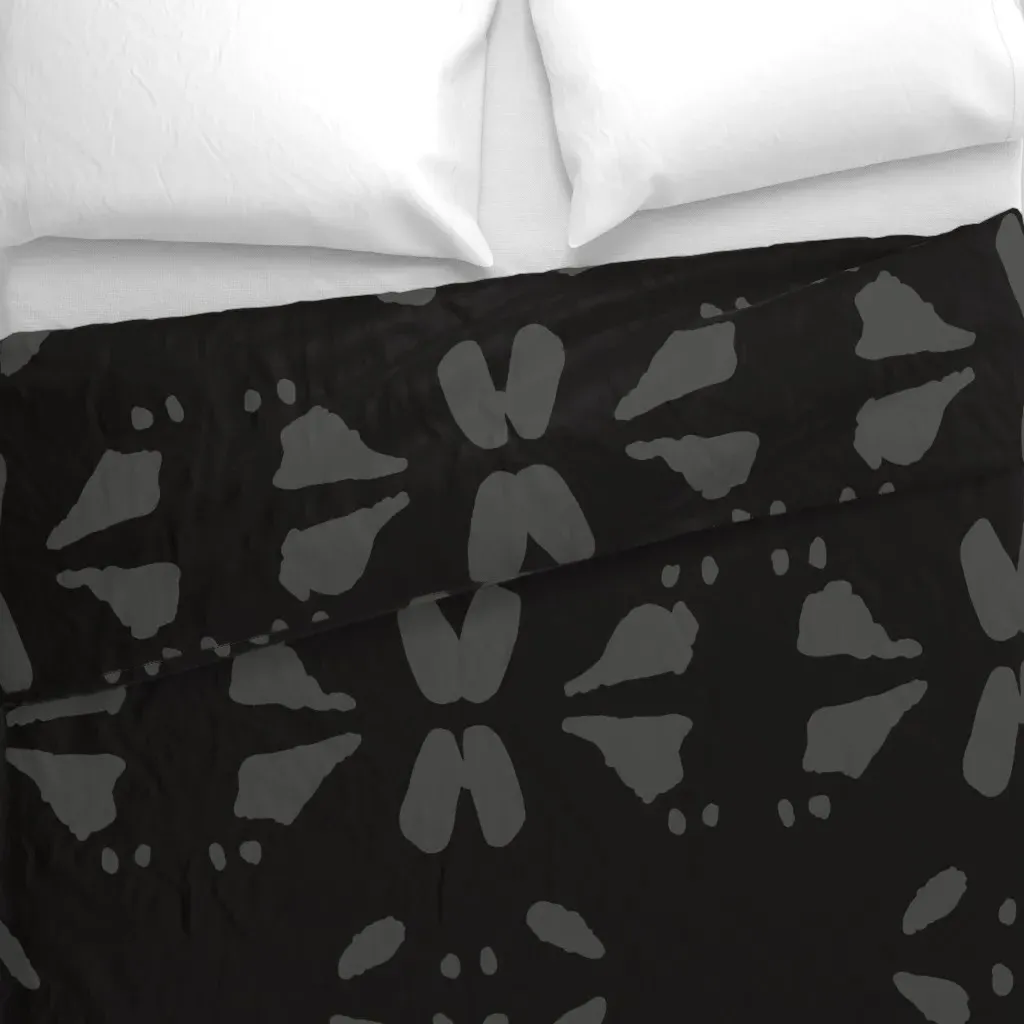 Large Big Confused Spots Duvet Cover - Gray alternate view