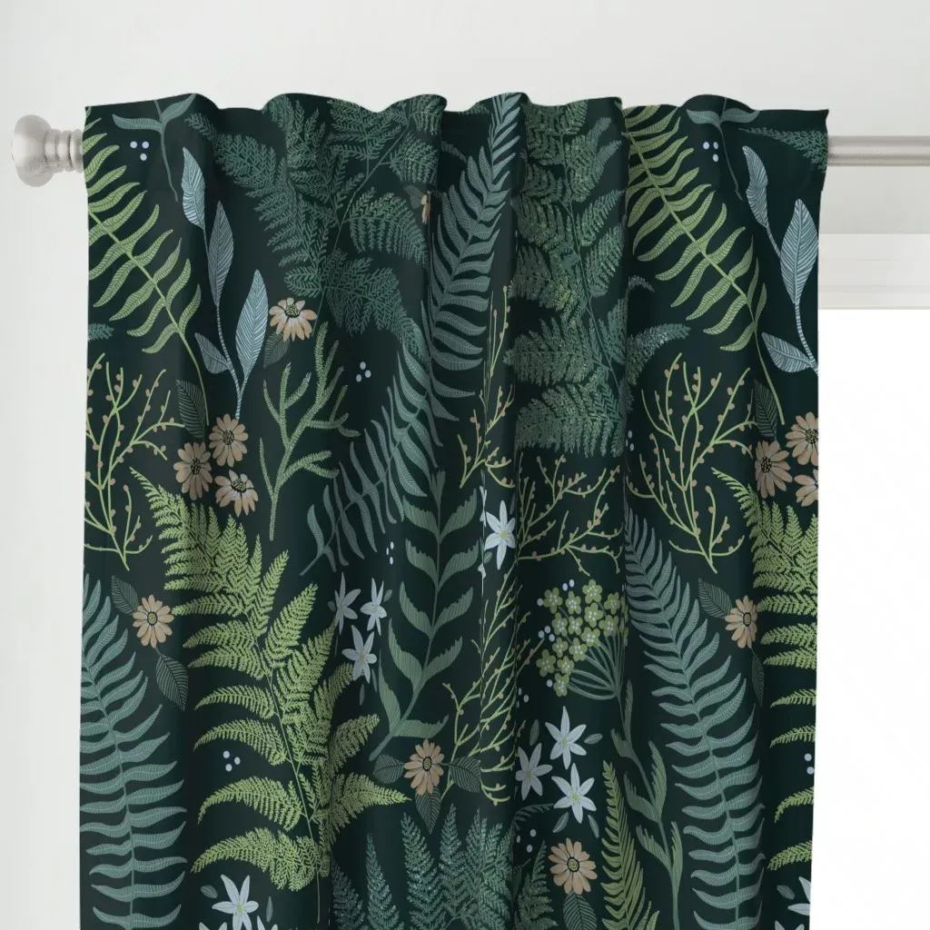 Large Curtain Panel - Dark Green alternate view