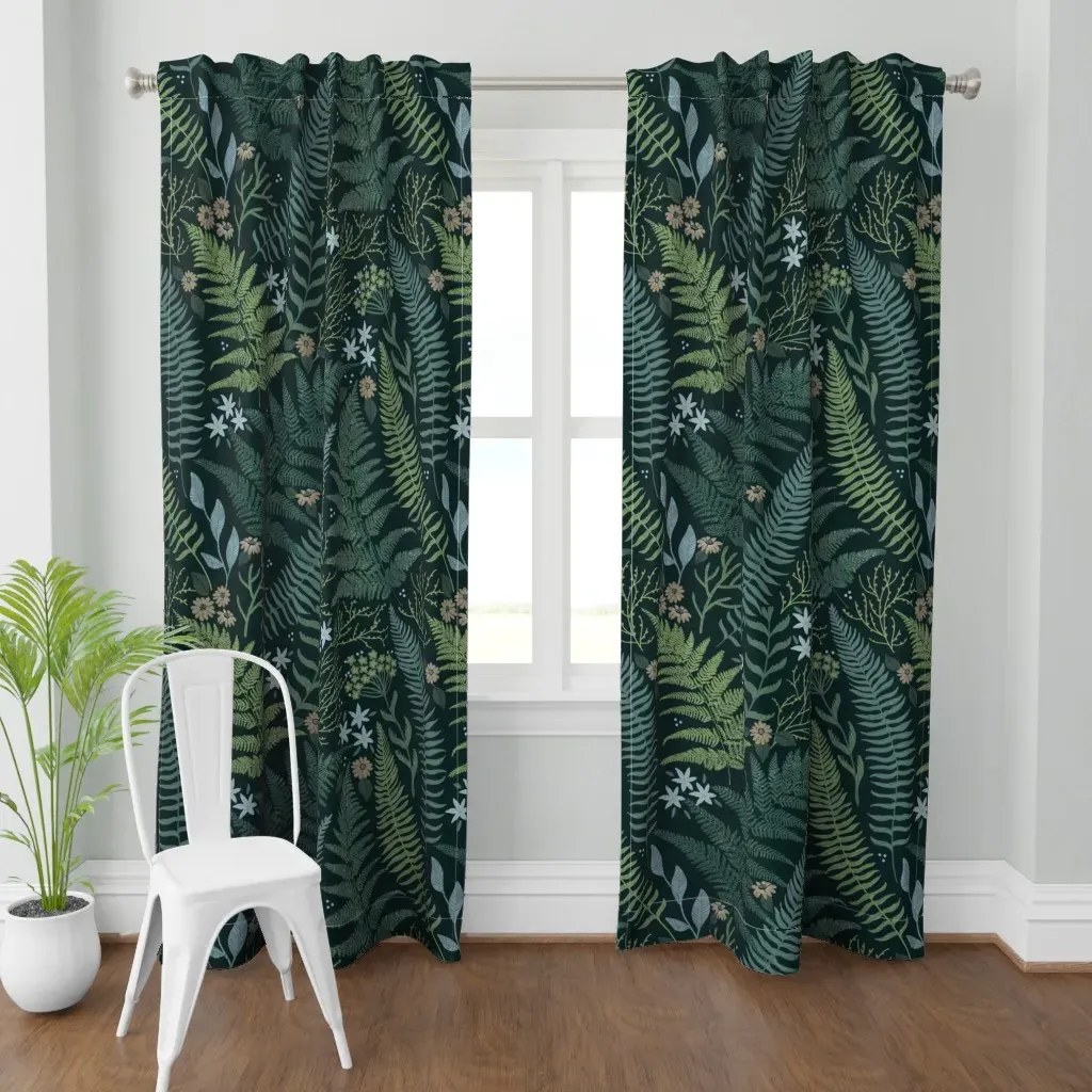 Large Curtain Panel - Dark Green product