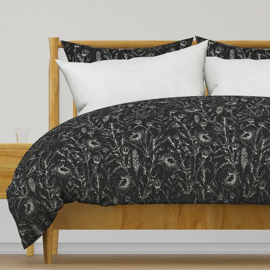 Large Duvet Cover - White on Black product