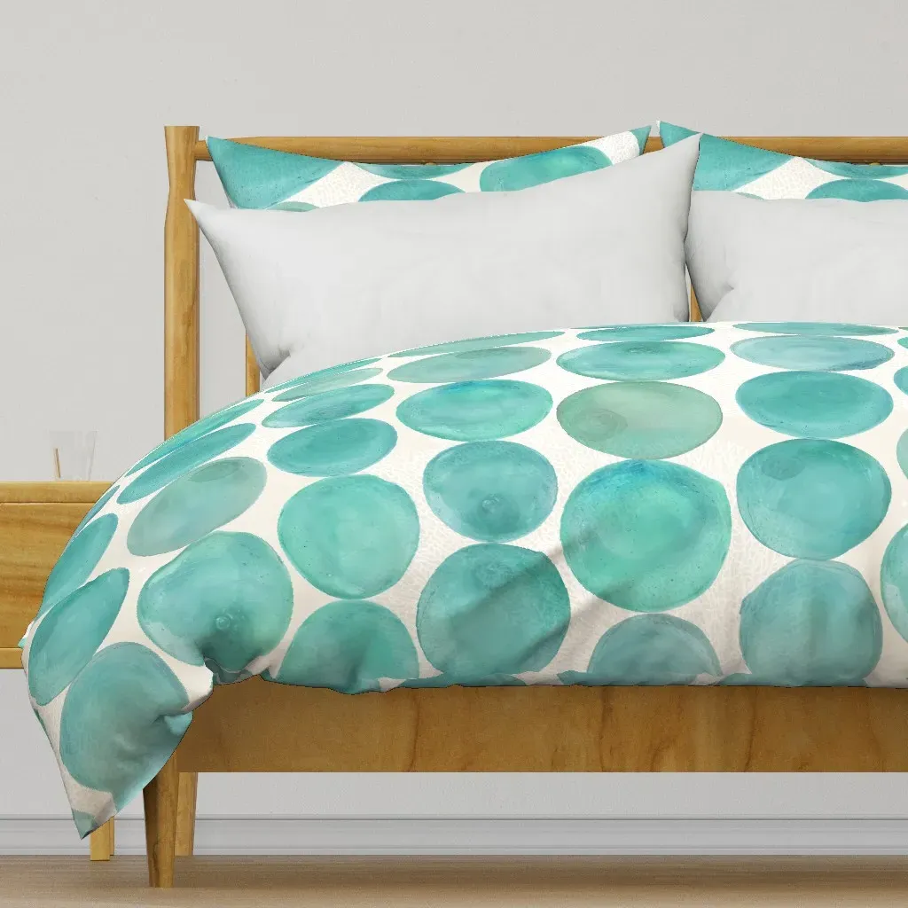 Large Glass Fishing Floaters Duvet Cover - Aqua product