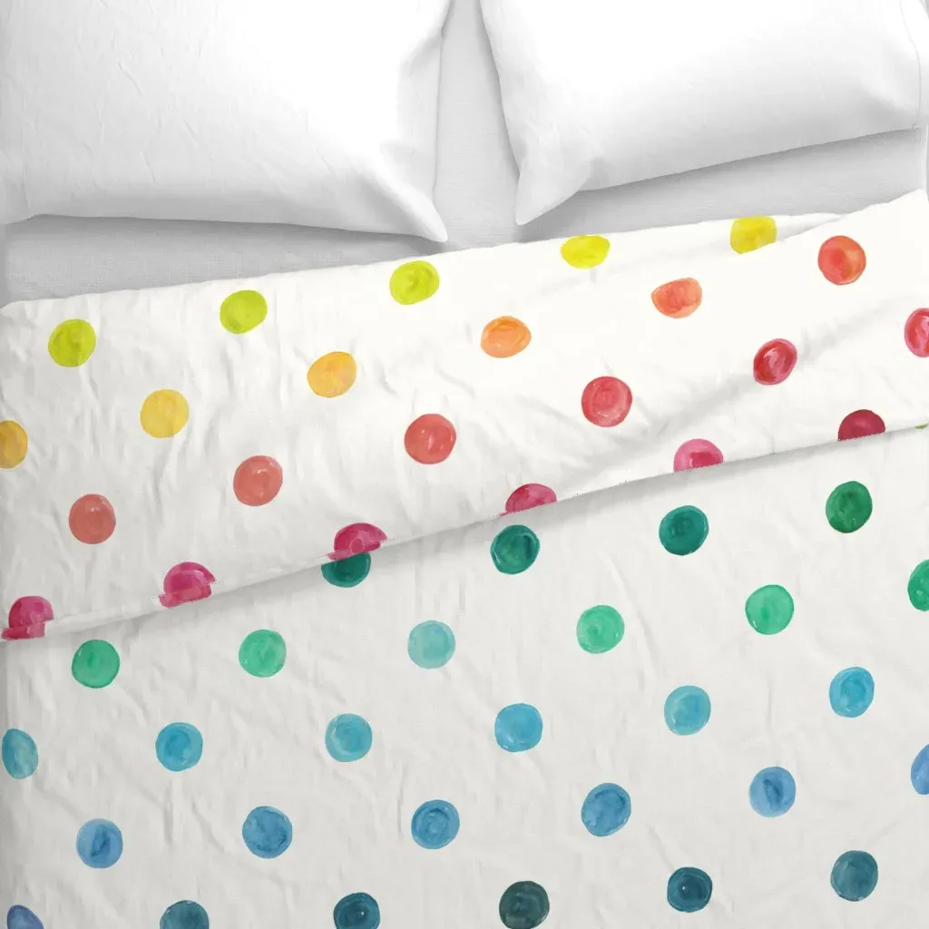 Large Rainbow Watercolor Duvet Cover alternate view