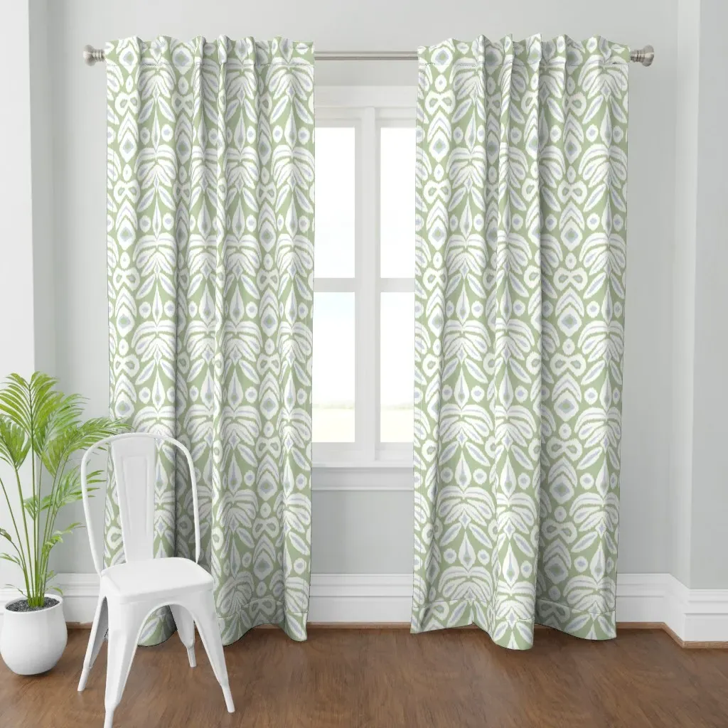 Large Reverse Curtain Panel - Sage Green product