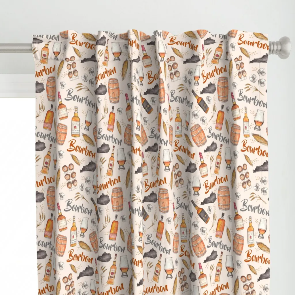 Large Scale Bourbon Curtain Panel - Brown alternate view