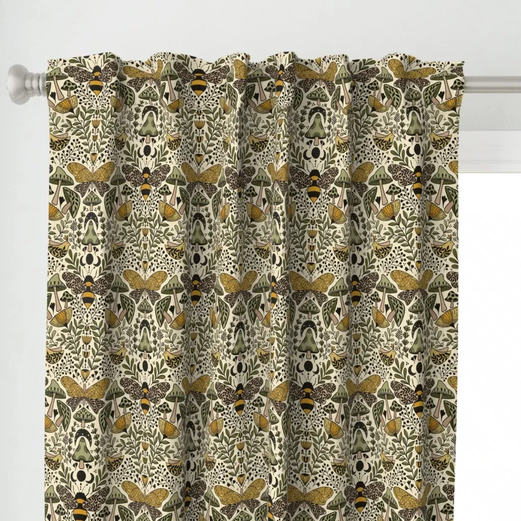 Large Scale Curtain Panel - Mustard Yellow alternate view